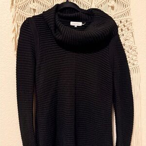 Calvin Klein Women's Elegant Black Cowl Neck Sweater